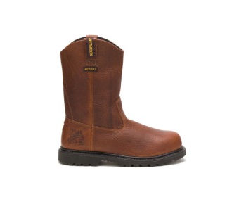 Caterpillar Work Boots South Africa Edgework Pull On Waterproof Steel Toe Brown - Cat Boots For Men - FM4952183